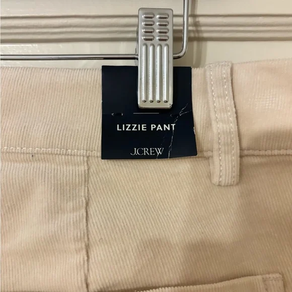 J. Crew Beige Corduroy Pants Lizzie Wide Leg NWT - Picture 4 of 11